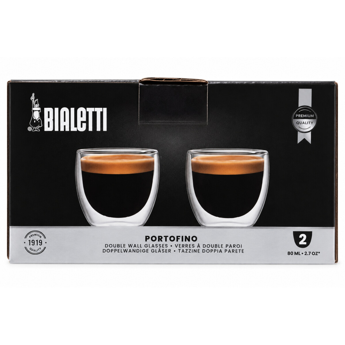 Bialetti Portofino Doppelwandige Espresso Gläser 80ml 2