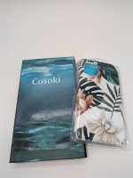 Cosoki Kompatibel mit iPhone 11 Pro Hülle für Frauen und Mädchen, mit Panzerglas Schutzfolie,nie verblasste Blumen-Klarsichthüllen-5.8 Zoll Cyan/Weiß