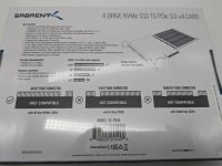 SABRENT 4-Drive NVMe M.2 SSD auf PCIe 3.0 x4 Adapter Karte [PC-P3X4]
