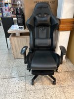 Anda Seat Jungle 2 Gaming Stuhl Schwarz Mit Fußstütze - Premium Leder Gaming Chair, Ergonomischer Bürostuhl mit Unterstützung der Lendenwirbelsäule - Gamer Stuhl für Erwachsene und Jugendliche