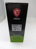 MSI GeForce RTX 4070 Gaming X Trio 12G Grafikkarte - RTX 4070 GPU, 12GB GDDR6X (21Gbits/192 Bit), PCIe 4.0 - TRI FROZR 3 (3X TORX Fan 5.0), RGB - HDMI 2.1, DisplayPort 1.4a