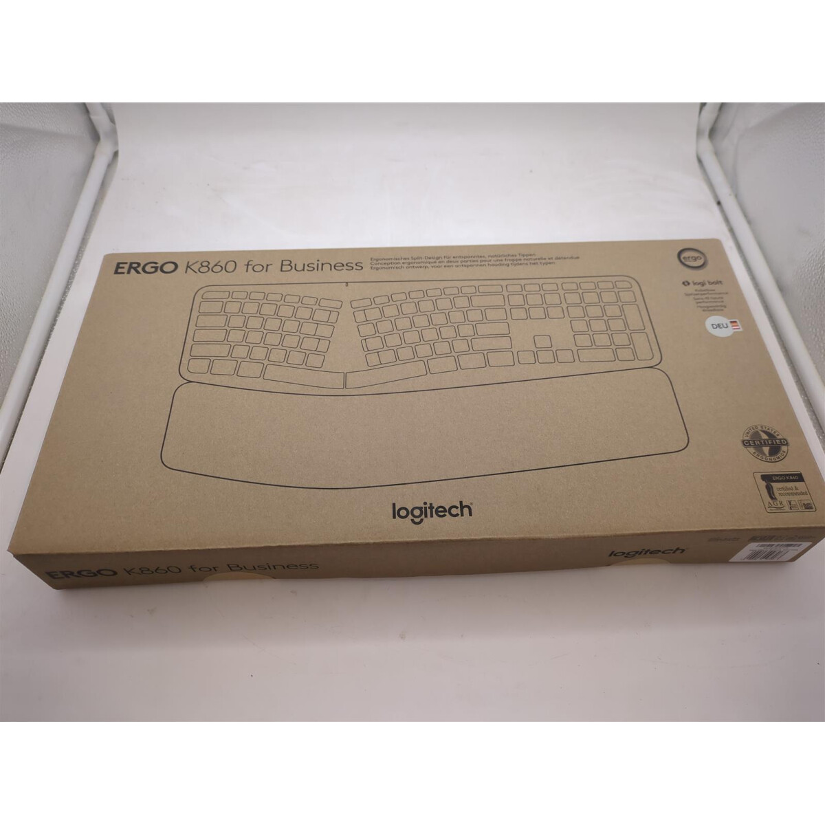 Logitech ERGO K860 for Business geteilte kabellose Tastatur 