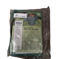 TTL Garden Gartensäcke 272L 3er Set - Laubsack inkl. Griffe, Sack für Gras Gartenabfall Grünschnitt