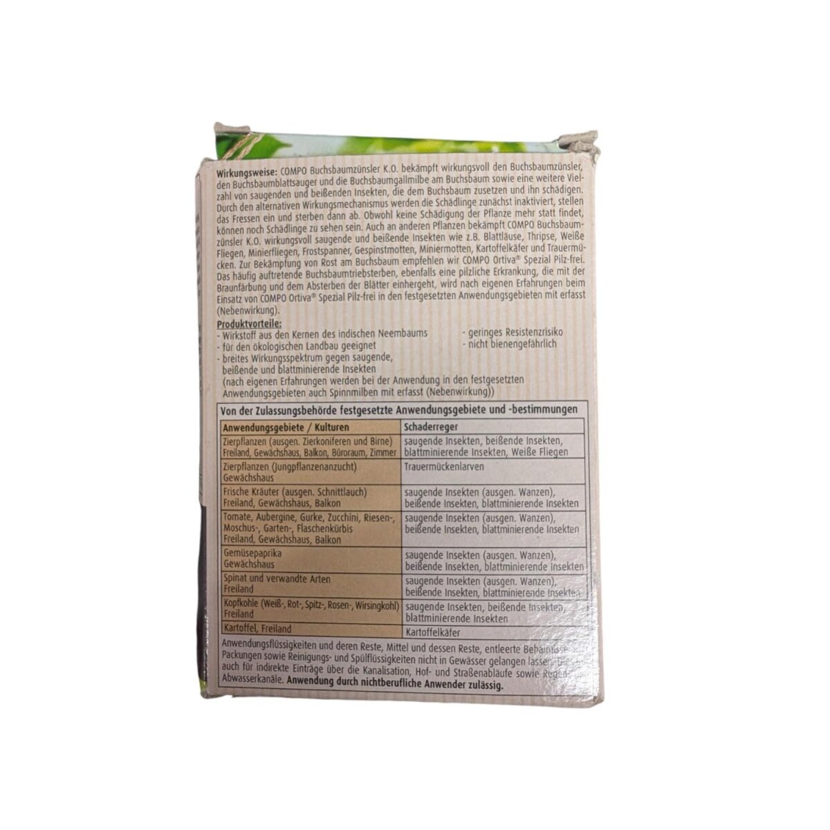 COMPO Buchsbaumznsler K.O. - Insektizid - fr gesunde Pflanzen - 50 ,  13,99