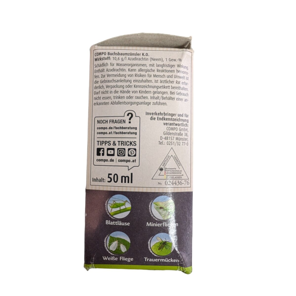COMPO Buchsbaumznsler K.O. - Insektizid - fr gesunde Pflanzen - 50 ,  13,99