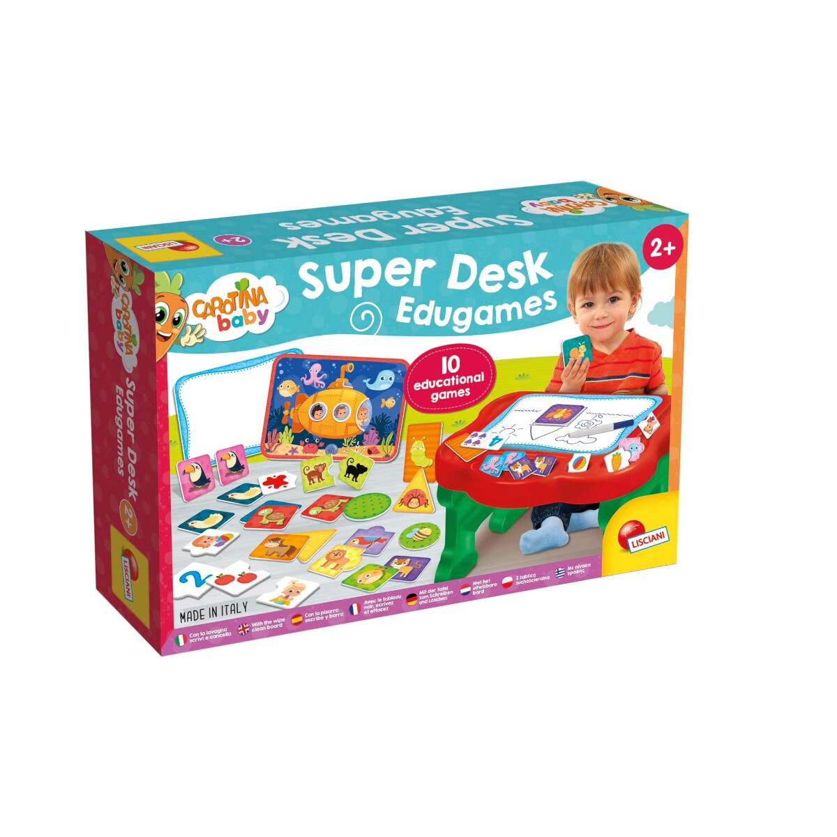 Lisciani 102303 CAROTINA Baby SUPER Desk EDUGAMES, Tisch f&u