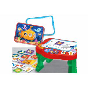 Lisciani 102303 CAROTINA Baby SUPER Desk EDUGAMES, Tisch für Lernspiele