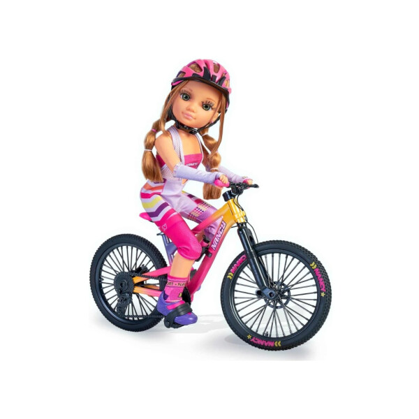 Bewegliche Puppe Kniegelenken und Puppenfahrrad Spielzeug UVP59€
