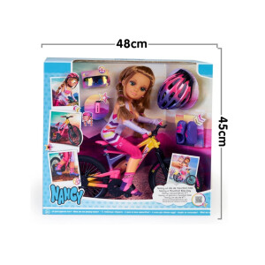 Bewegliche Puppe Kniegelenken und Puppenfahrrad Spielzeug UVP59€