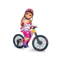 Bewegliche Puppe Kniegelenken und Puppenfahrrad Spielzeug UVP59€