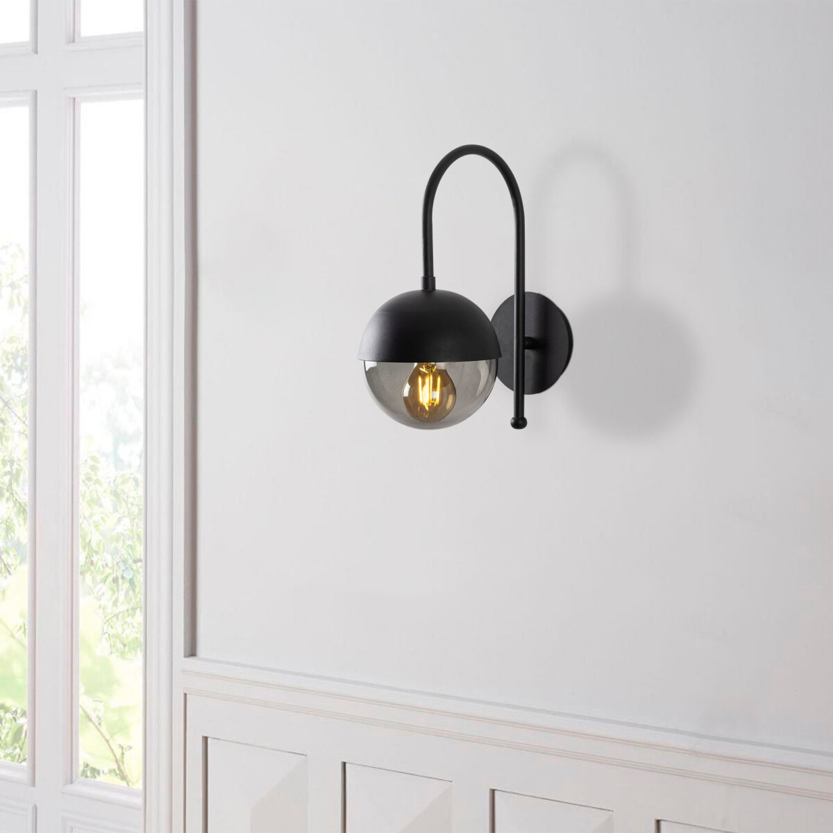 Wandleuchte Wandlampe Lampe Leuchte schwarz metall