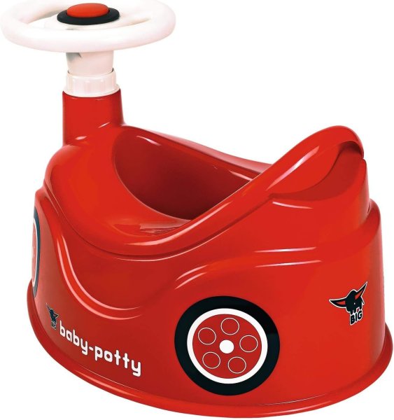 BIG Baby Lerntöpfchen Rot mit Lenkrad und Hupe