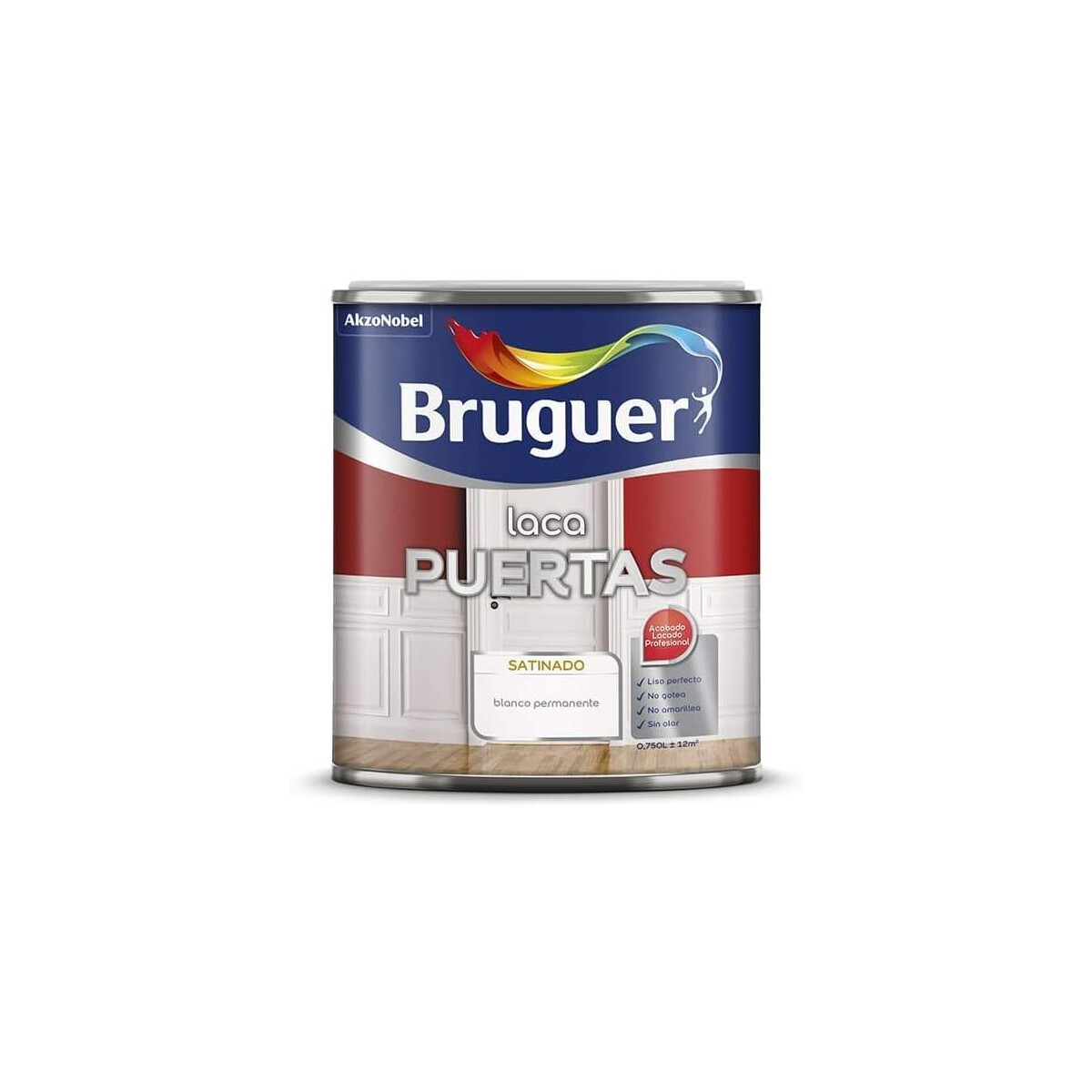 BRUGUER 750 ml Türlack permanent weiß Farbe T&uum