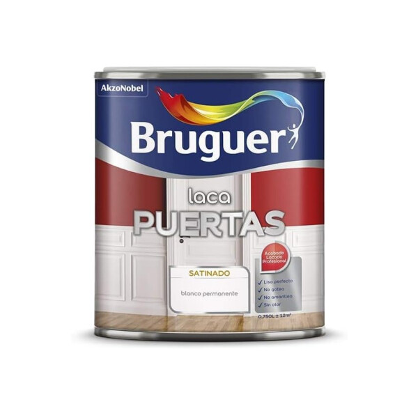 BRUGUER 750 ml Türlack permanent weiß Farbe Tür