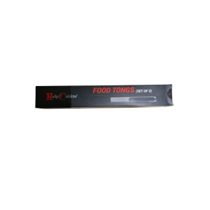 HelpCuisine® Profi Grillzange Grillbesteck Bratzange Salatzange Küchenzange aus hochwertigem Edelstahl und Lebensmittelqualität silikon