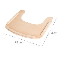 B-Ware - roba Essbrett aus Holz - Erweiterung & Zubehör für Hochstuhl Sit Up Flex - Kompatibel mit Gurtsystem und Hochstuhlauflagen - ab 6 Monaten