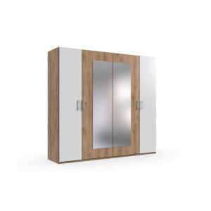 [ML] - Möbel Lossek Schrank Kleiderschrank Drehtürenschrank mit Spiegel 225cm in 2 Farbtönen