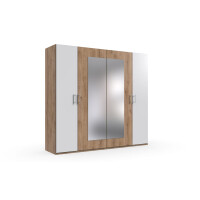 [ML] - Möbel Lossek Schrank Kleiderschrank Drehtürenschrank mit Spiegel 225cm in 2 Farbtönen