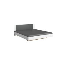 Futonbett 140x200cm weiß/graphit